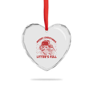 Litters Full Heart Crystal Glass Ornament Funny Cat Christmas Vacation TS10 Print Your Wear