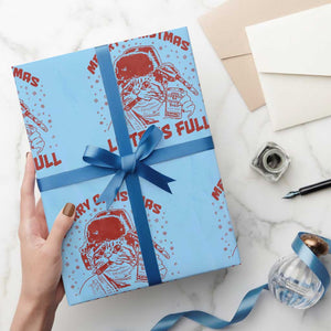 Litters Full Wrapping Paper Roll Funny Cat Christmas Vacation TS10 Light Blue Print Your Wear