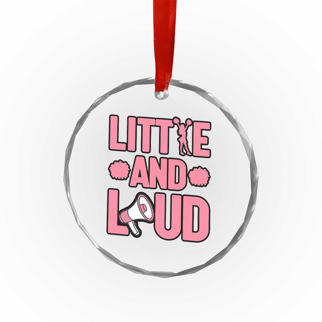 Little And Loud Quote Crystal Glass Ornament Cheerleader Girl Sports Gift TS12 Print Your Wear