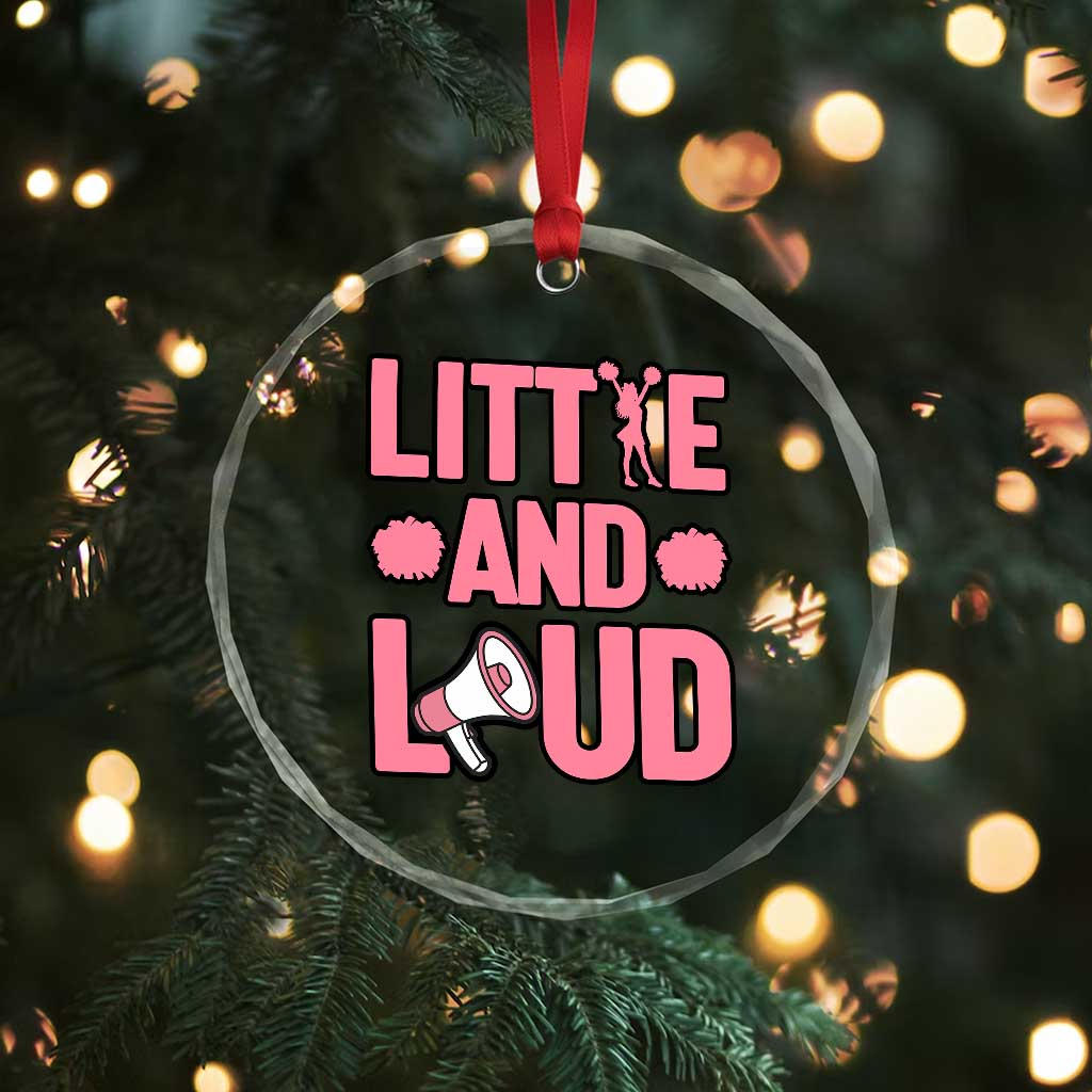 Little And Loud Quote Crystal Glass Ornament Cheerleader Girl Sports Gift TS12 Print Your Wear