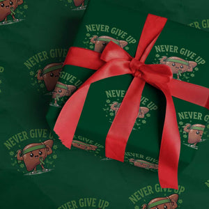 Liver Cancer Awareness Transplant Support Wrapping Paper Roll Never Give Up Nurse Gift