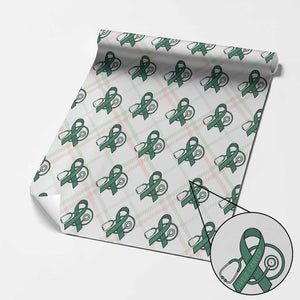 Liver Cancer Strong Nurse Warrior Wrapping Paper Roll Stethoscope Healthcare Support Gift