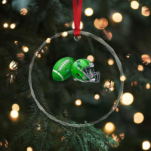 Liver Cancer Support Gift Crystal Glass Ornament October Tackle Cancer Football