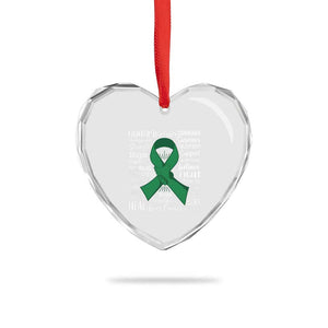 Liver Cancer Support Gift Heart Crystal Glass Ornament Fearless Unbreakable Warrior Hope