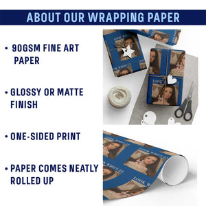 Look Who's 25 Wrapping Paper Roll Funny Birthday Doll Face Meme