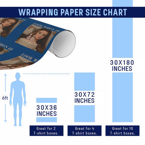Look Who's 40 Wrapping Paper Roll Funny Birthday Doll Face Meme