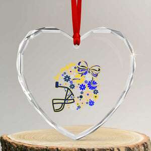 Los Angeles Game Day Sports Fan Heart Crystal Glass Ornament Floral Football Helmet With Bow