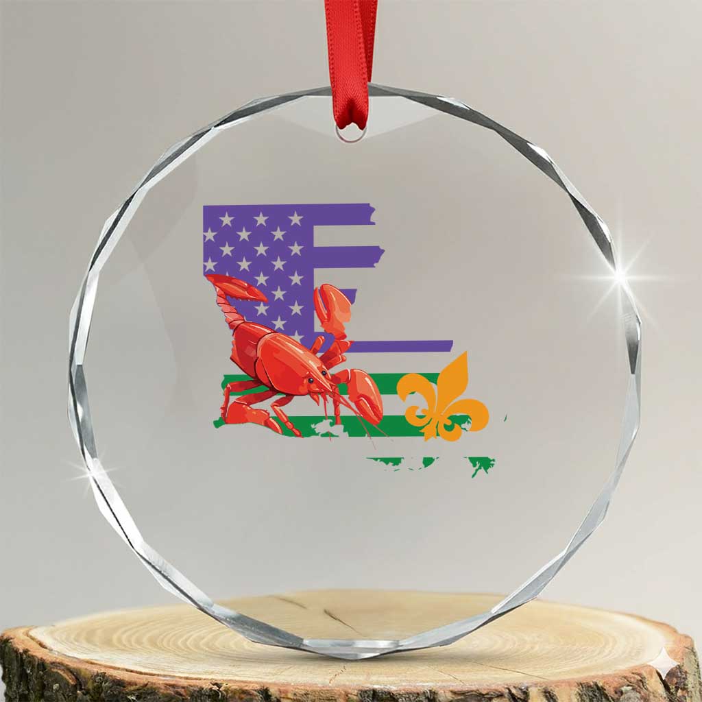 Louisiana Crystal Glass Ornament Louisiana New Orleans Party Custume Beads TS10 Transparent Glass 3'' Circle Print Your Wear