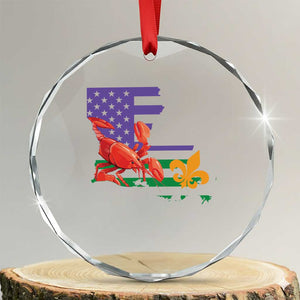 Louisiana Crystal Glass Ornament Louisiana New Orleans Party Custume Beads TS10 Transparent Glass 3'' Circle Print Your Wear