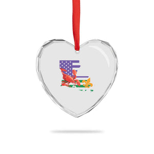 Louisiana Heart Crystal Glass Ornament Louisiana New Orleans Party Custume Beads TS10 Print Your Wear