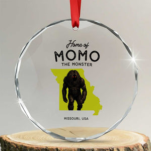 Louisiana Missouri Cryptid Lover Crystal Glass Ornament Home Of Momo The Monster TS12 Transparent Glass 3'' Circle Print Your Wear