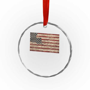 Louisiana Pride Vintage American Flag State Map Crystal Glass Ornament TS11 Print Your Wear