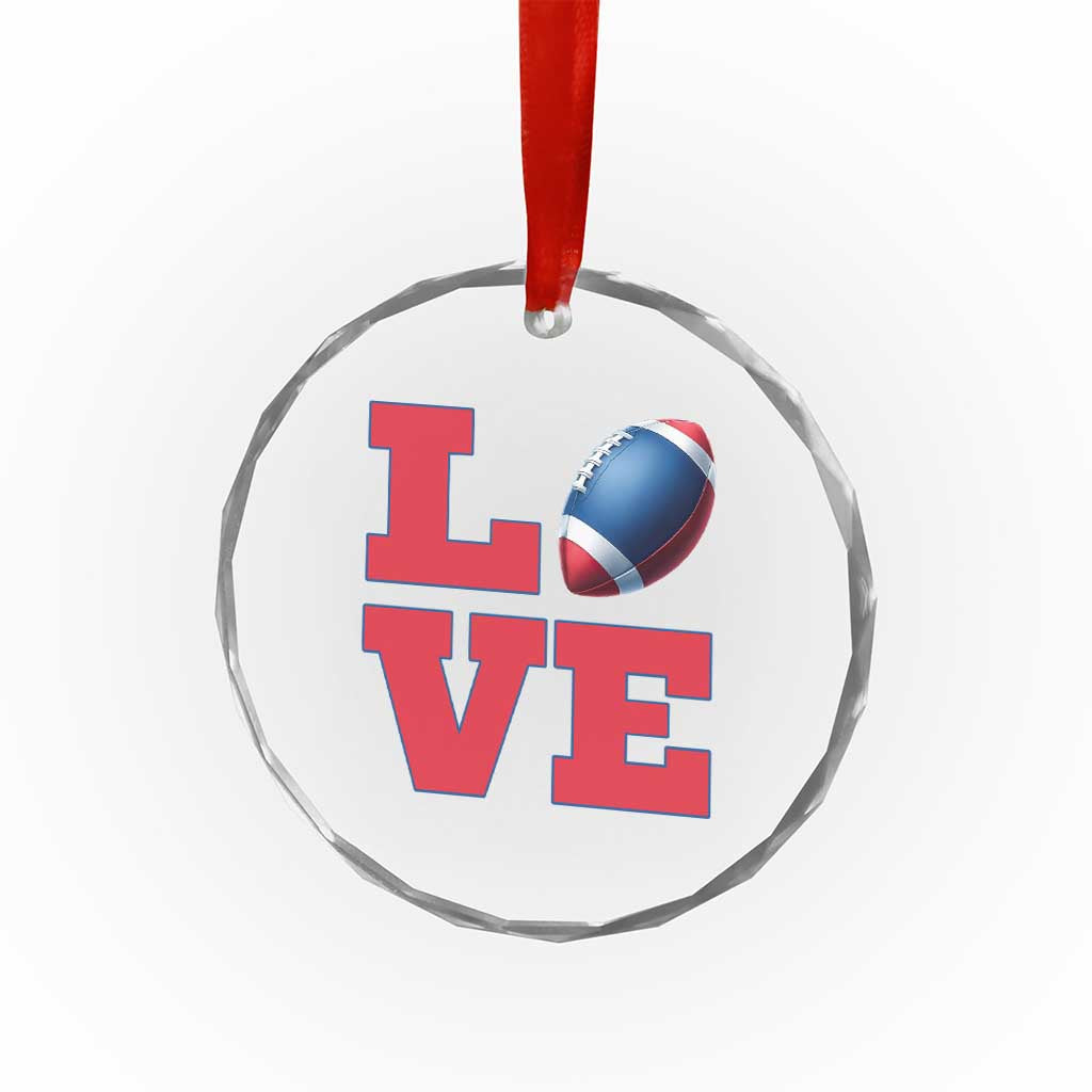 Love Football Fan Supporter Crystal Glass Ornament Gift For Game Day Lovers TS12 Print Your Wear