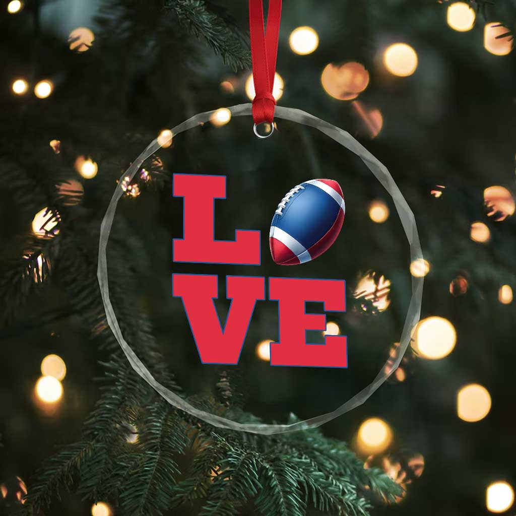 Love Football Fan Supporter Crystal Glass Ornament Gift For Game Day Lovers TS12 Print Your Wear