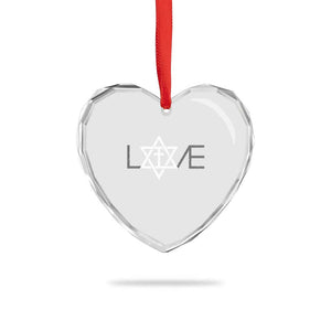 Love Jewish Messianic Christian Cross Star Of David Heart Crystal Glass Ornament TS11 Print Your Wear