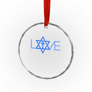 Love Jewish Messianic Cross Star Of David Crystal Glass Ornament TS11 Print Your Wear