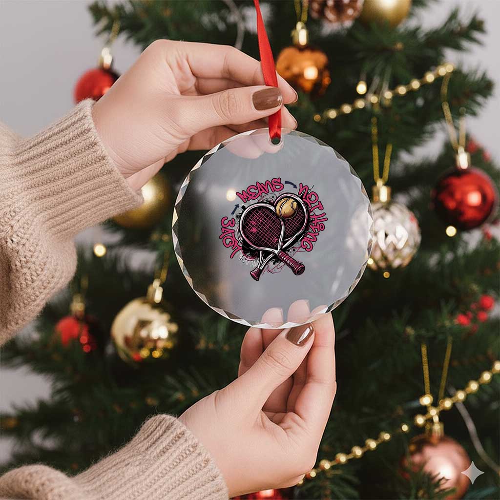 Love Means Nothing Crystal Glass Ornament Tennis Lovers TS12 Print Your Wear