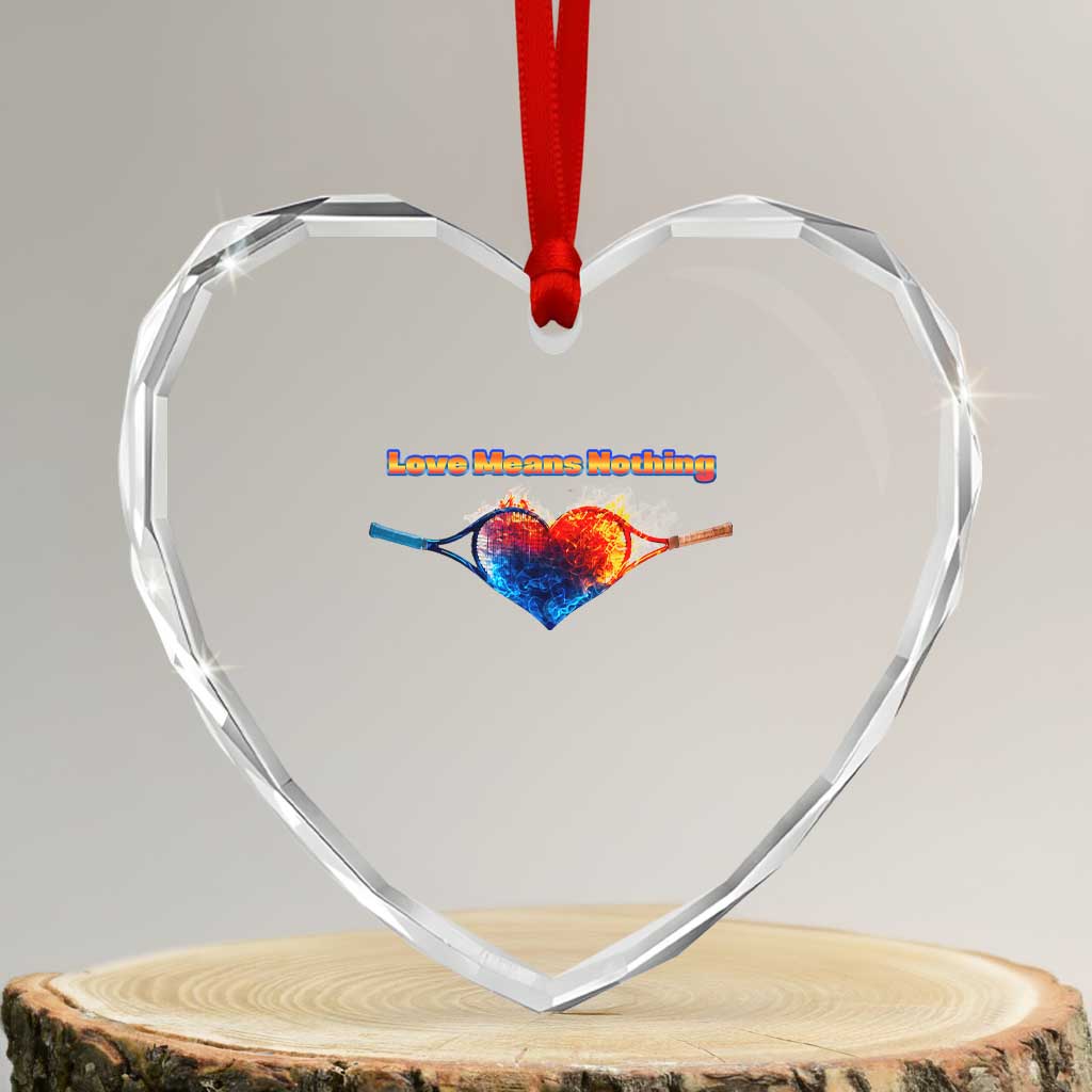 Love Means Nothing Heart Crystal Glass Ornament Valentines Day Gift TS12 Transparent Glass 3'' Heart Print Your Wear