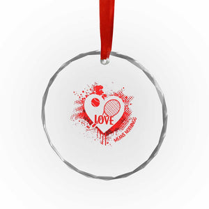 Love Means Nothing To A Tennis Player Crystal Glass Ornament Valentines Day Gift TS12 Print Your Wear