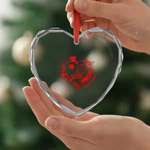 Love Means Nothing To A Tennis Player Heart Crystal Glass Ornament Valentines Day Gift TS12 Print Your Wear