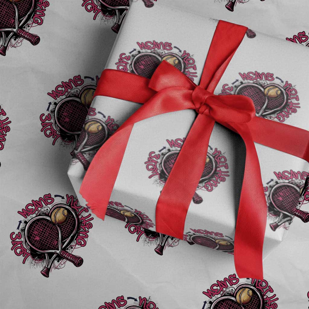 Love Means Nothing Wrapping Paper Roll Tennis Lovers TS12 White Print Your Wear