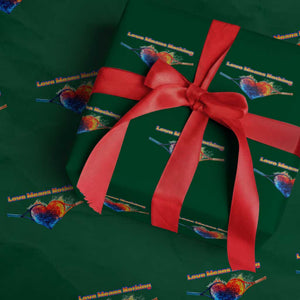 Love Means Nothing Wrapping Paper Roll Valentines Day Gift TS12 Green Print Your Wear