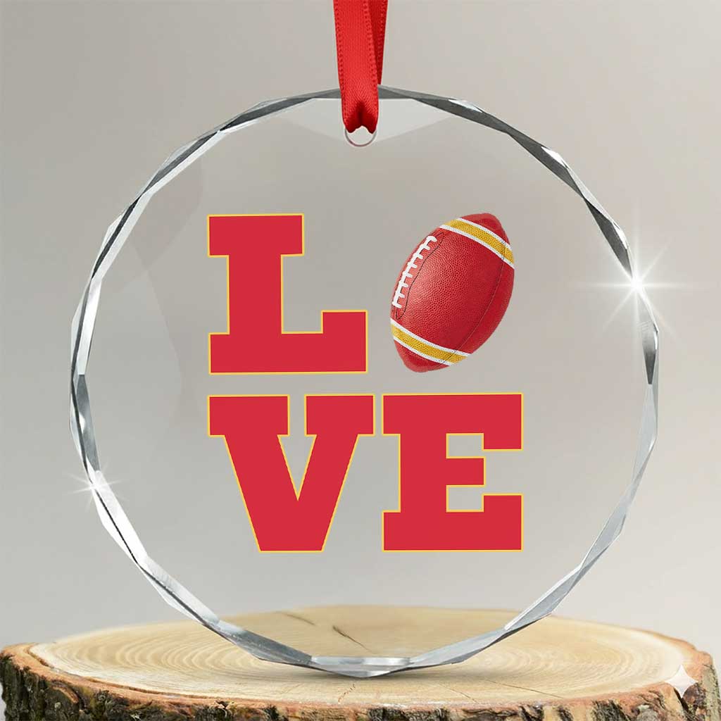 Love Midwest Football Crystal Glass Ornament Gift For Football Fans TS12 Transparent Glass 3'' Circle Print Your Wear