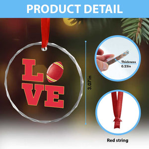 Love Midwest Football Crystal Glass Ornament Gift For Football Fans TS12 Print Your Wear