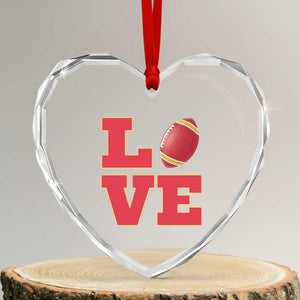 Love Midwest Football Heart Crystal Glass Ornament Gift For Football Fans TS12 Transparent Glass 3'' Heart Print Your Wear