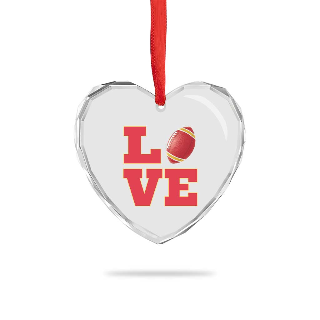 Love Midwest Football Heart Crystal Glass Ornament Gift For Football Fans TS12 Print Your Wear