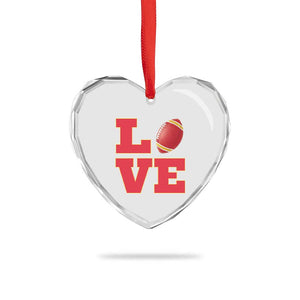 Love Midwest Football Heart Crystal Glass Ornament Gift For Football Fans TS12 Print Your Wear
