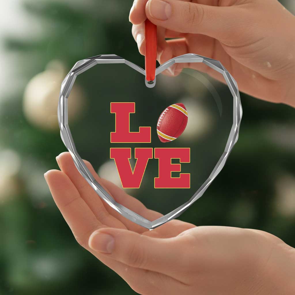 Love Midwest Football Heart Crystal Glass Ornament Gift For Football Fans TS12 Print Your Wear