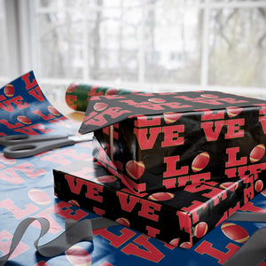 Love Midwest Football Wrapping Paper Roll Gift For Football Fans TS12 Black Print Your Wear