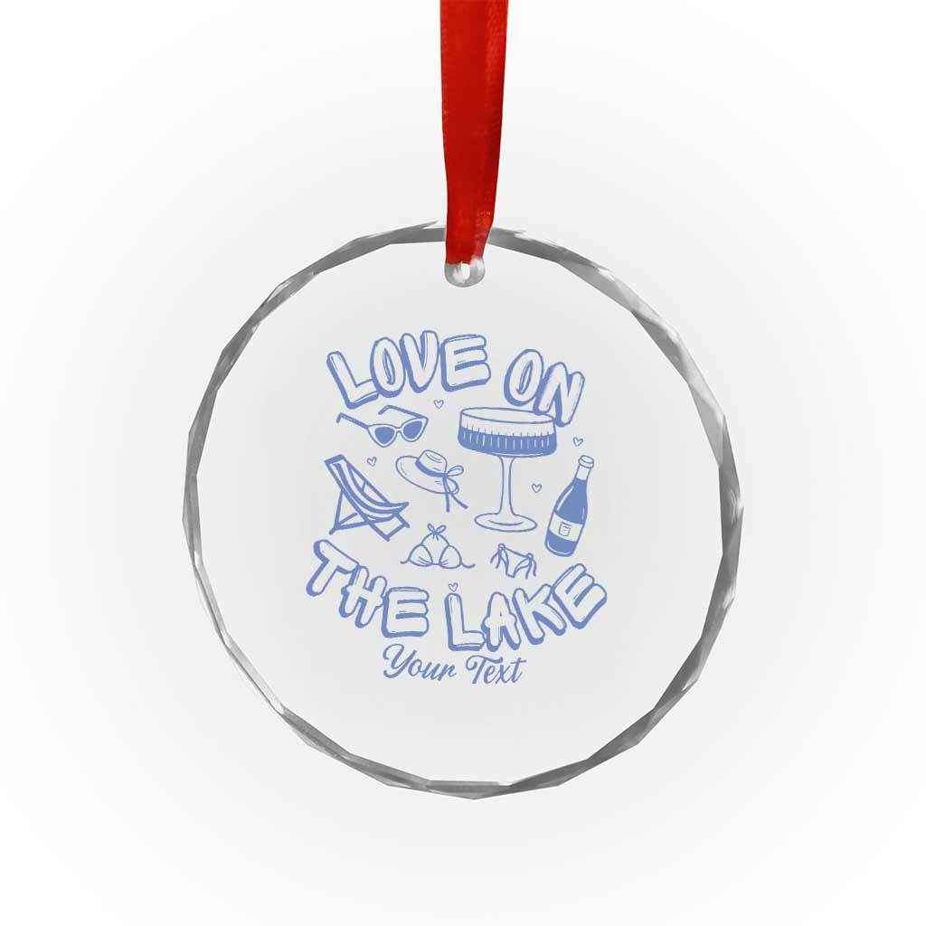 Personalized Love on the Lake Bachelorette Crystal Glass Ornament Custom Text Camp Bach Party TS10 Print Your Wear