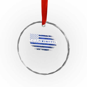 Love Our Veterans Crystal Glass Ornament Veterans Day Grunge American Flag TS10 Print Your Wear