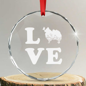 Love Pomeranian Crystal Glass Ornament Cute Pom Dog Lover Gift TS12 Transparent Glass 3'' Circle Print Your Wear