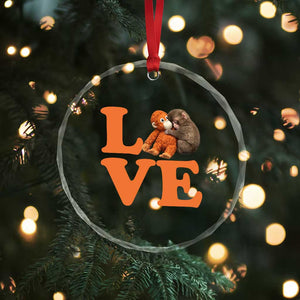Love Punch the Baby Monkey Crystal Glass Ornament Cute Hugging Plush Toy Viral Friendship TS02 Print Your Wear