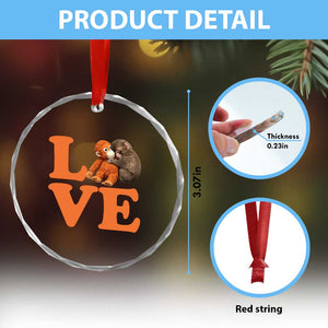 Love Punch the Baby Monkey Crystal Glass Ornament Cute Hugging Plush Toy Viral Friendship TS02 Print Your Wear