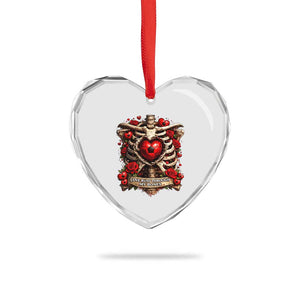 Love Runs Through My Bones Heart Crystal Glass Ornament Funny Skeleton Soccer Player Gift TS12 Print Your Wear
