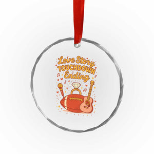 Love Story Touchdown Ending Crystal Glass Ornament Football And Music Engagement TS02 Print Your Wear