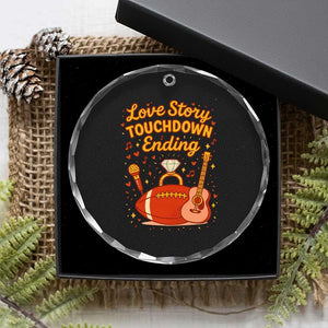 Love Story Touchdown Ending Crystal Glass Ornament Football And Music Engagement TS02 Print Your Wear