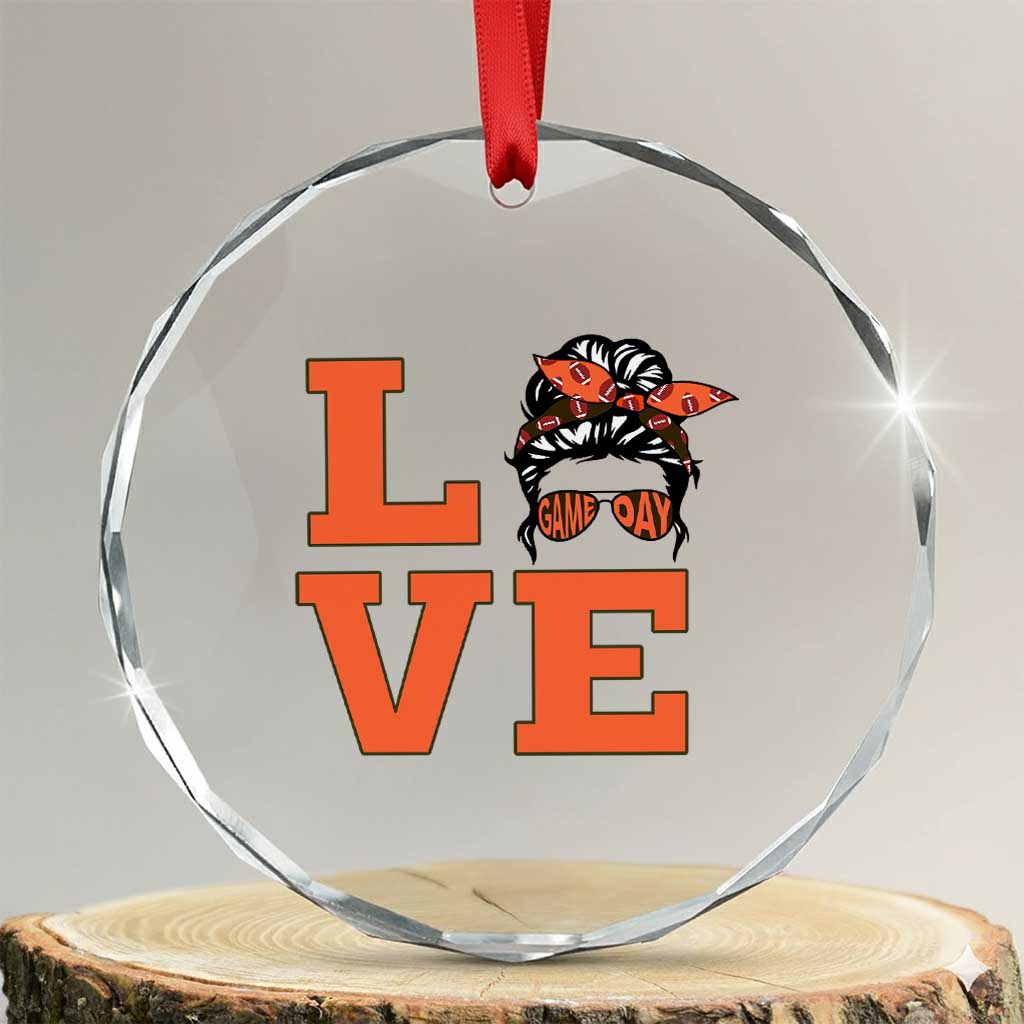 Love Vintage Cool Pun Girl Crystal Glass Ornament Game Day Gift TS12 Transparent Glass 3'' Circle Print Your Wear