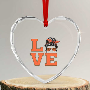 Love Vintage Cool Pun Girl Heart Crystal Glass Ornament Game Day Gift TS12 Transparent Glass 3'' Heart Print Your Wear