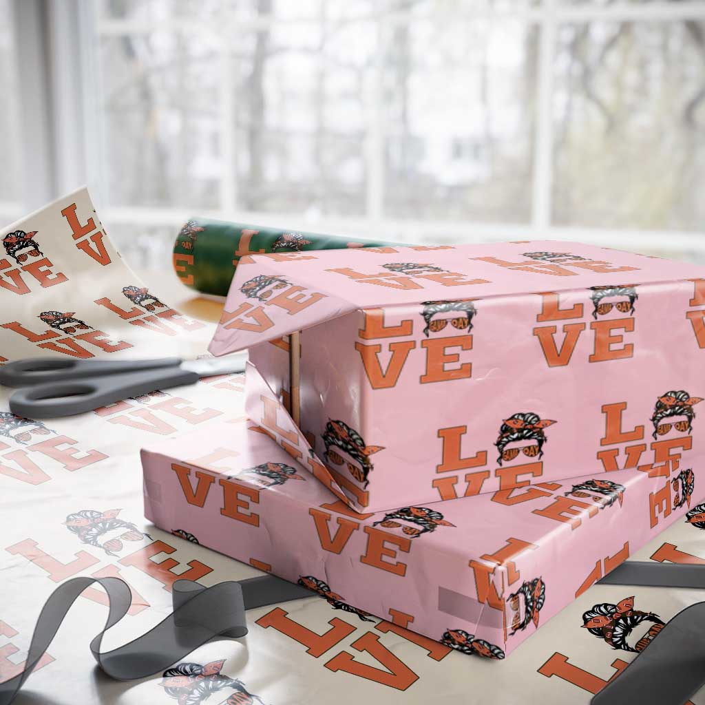 Love Vintage Cool Pun Girl Wrapping Paper Roll Game Day Gift TS12 Light Pink Print Your Wear