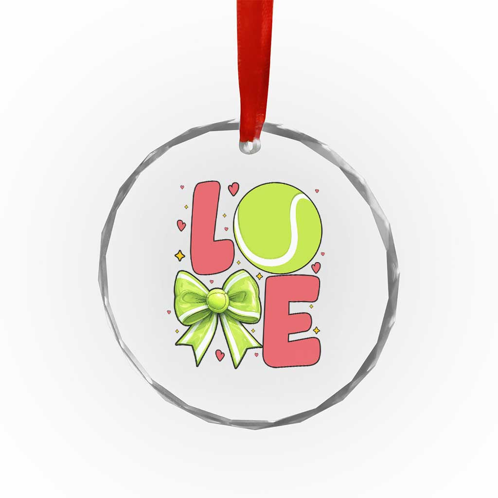 Love With A Tennis Ball Crystal Glass Ornament Valentines Day Gift TS12 Print Your Wear