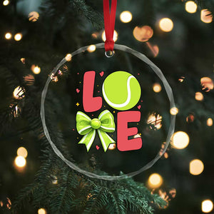 Love With A Tennis Ball Crystal Glass Ornament Valentines Day Gift TS12 Print Your Wear