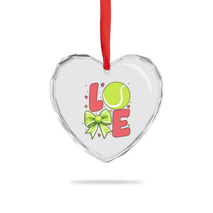 Love With A Tennis Ball Heart Crystal Glass Ornament Valentines Day Gift TS12 Print Your Wear
