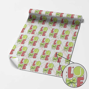 Love With A Tennis Ball Wrapping Paper Roll Valentines Day Gift TS12 Christmas Plaid Print Your Wear