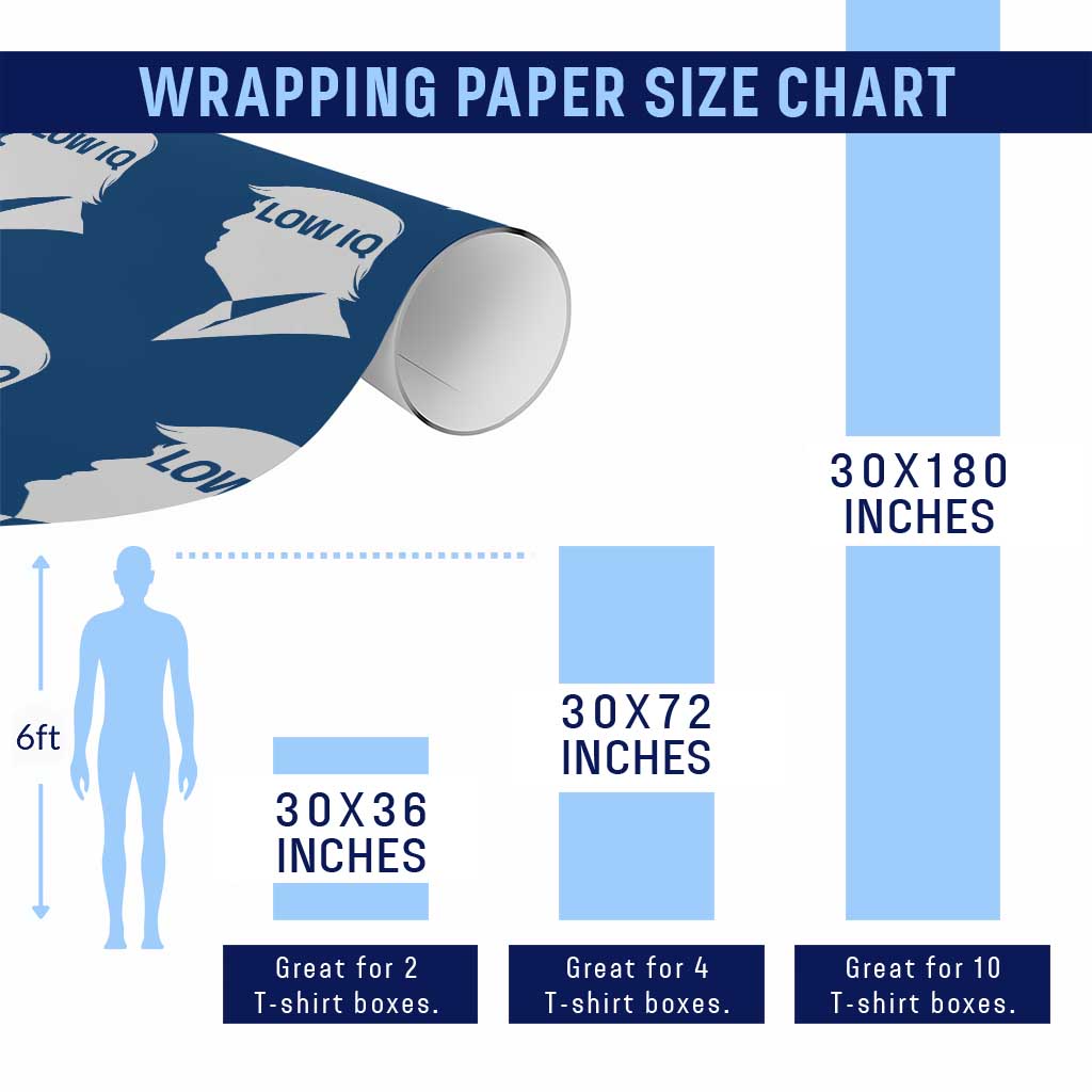 Low IQ Political Silhouette Profile Humor Wrapping Paper Roll Satirical Politics Subtle Hate TS02 Print Your Wear