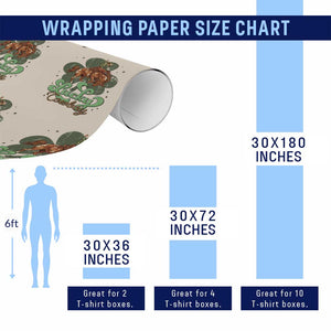 Lucky Cowboy Western Wrapping Paper Roll Funny St Patrick's Day TS14 Print Your Wear